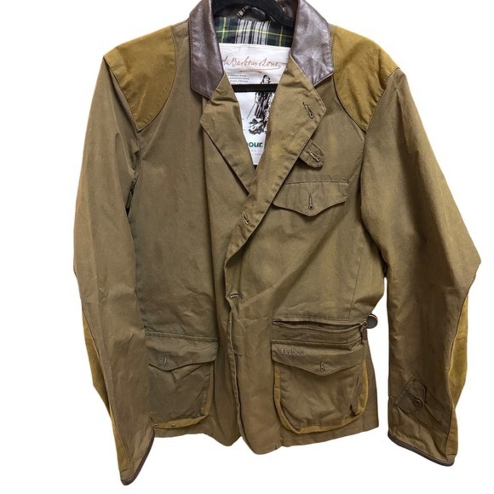 Barbour 125th Anniversary Haydon Waxed Cotton Jacket Olive‎ Green Mens Large
